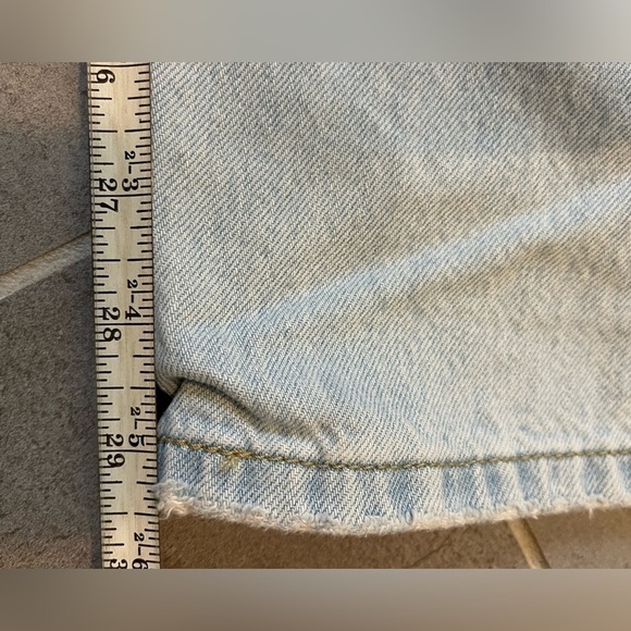 Levi’s Lo Pro Straight Leg Jeans Light Blue Distressed Size 29 - Picture 7 of 8